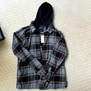 Hollister men’s Hooded Flannel Shirt